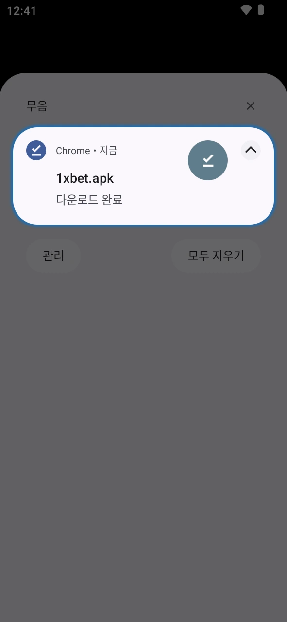 다운로드한 1xBet 안드로이드 패키지를 실행하여 간편한 설치를 시작해 보세요.