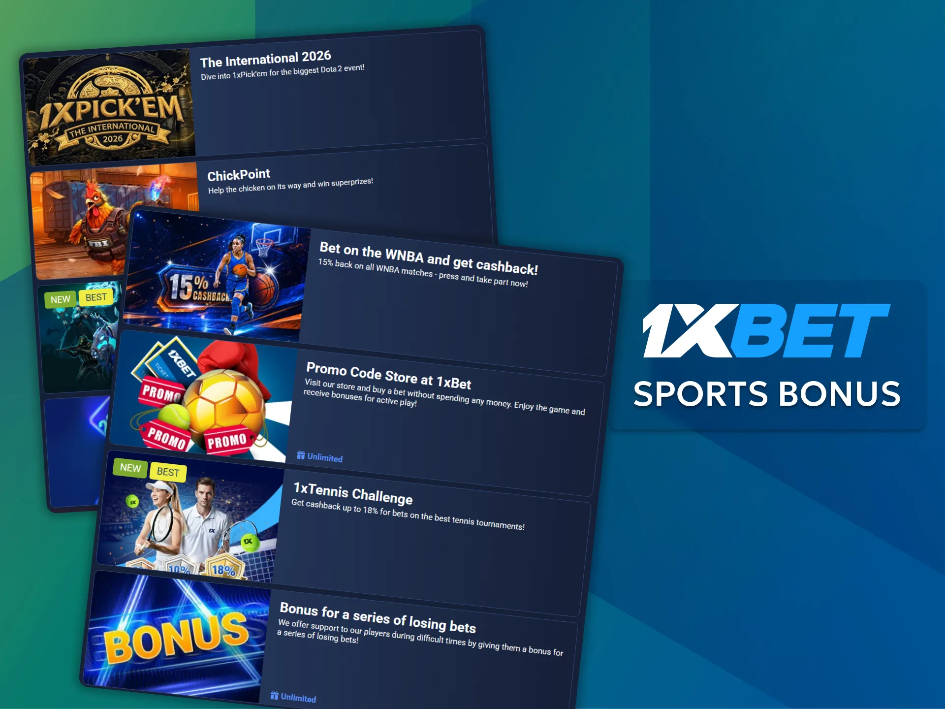 Boost your daily sports betting profits with a special 1xBet sports betting bonus.