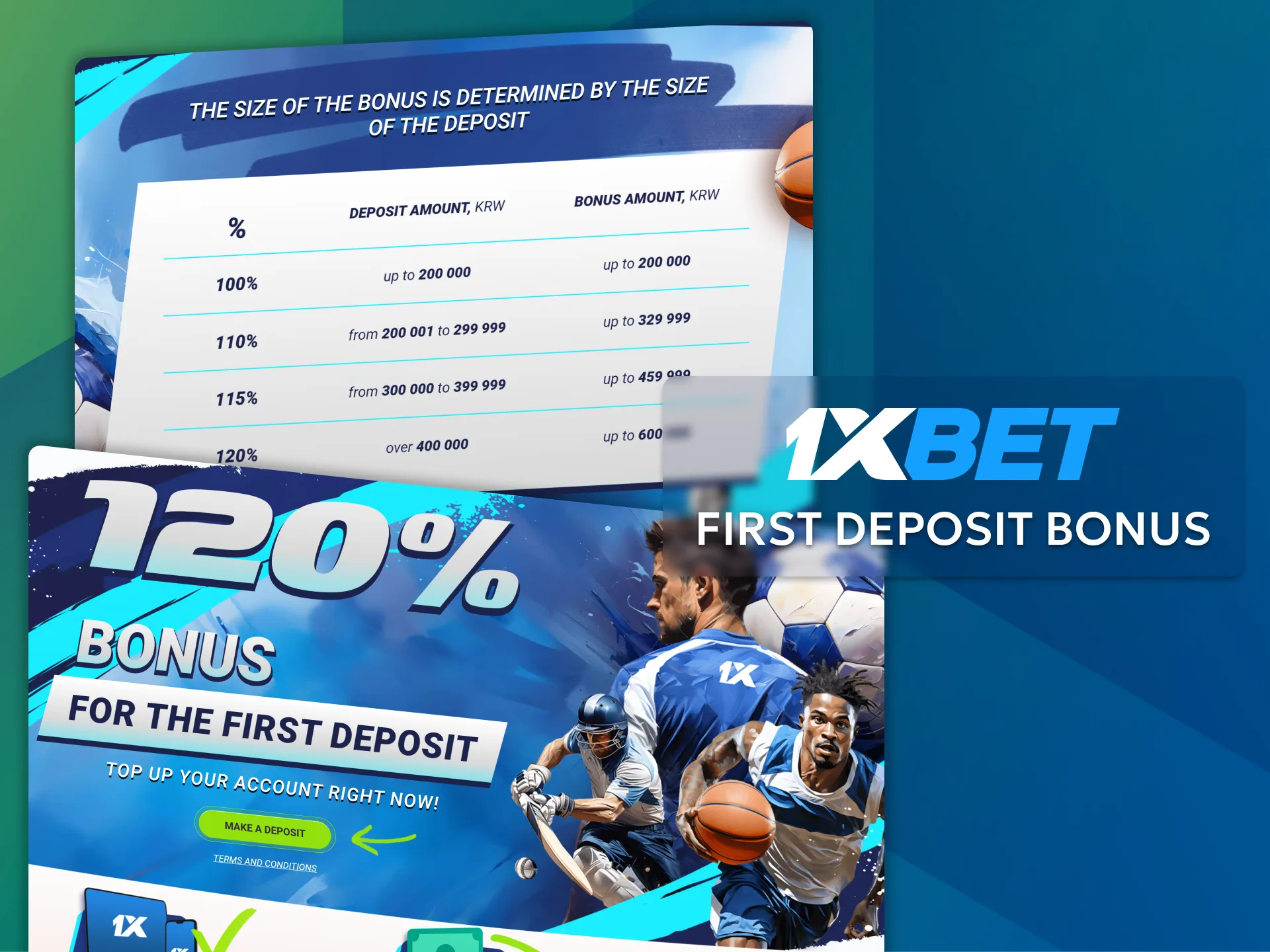 Boost your starting balance with the first-deposit bonus from 1xBet.