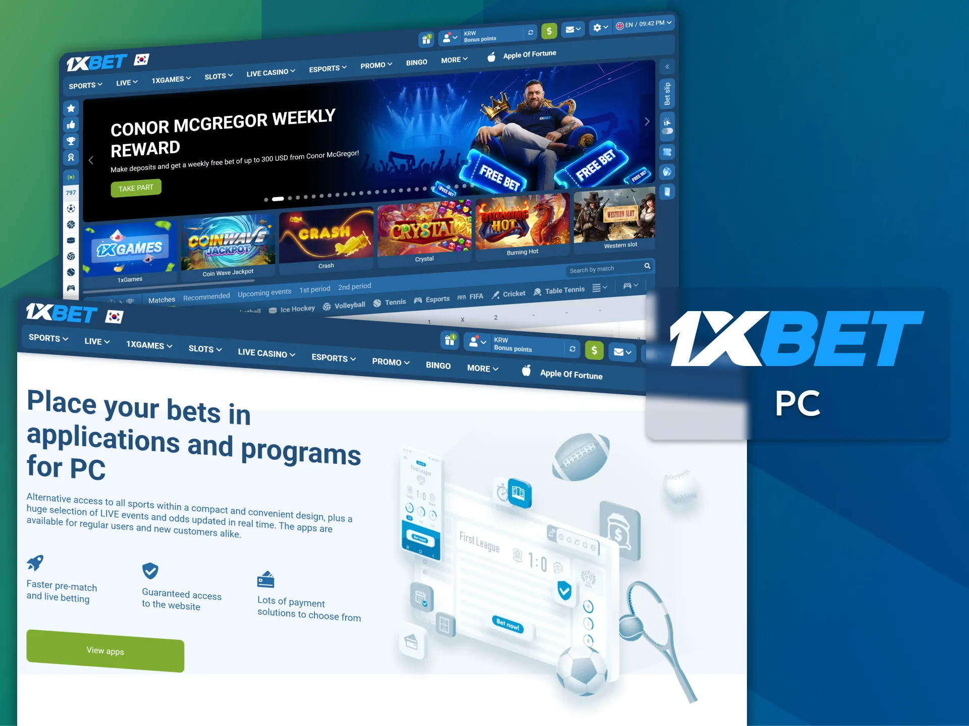 Enjoy a smooth browsing experience with the 1xBet PC version.