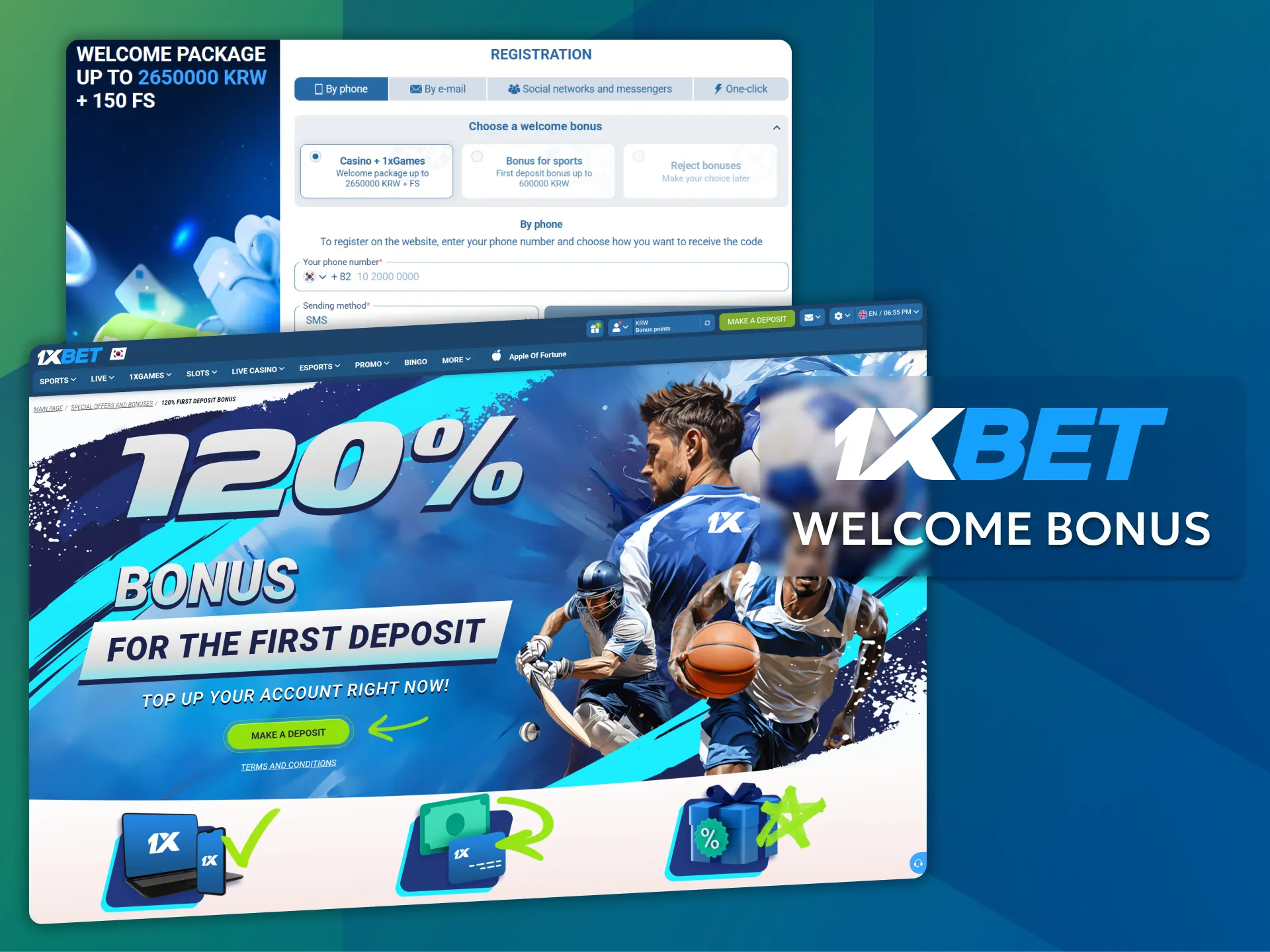 Get extra betting credits with 1xBet’s special welcome bonus for players from South Korea.