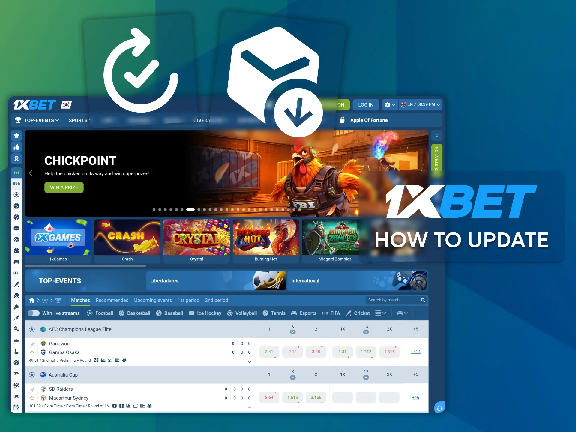 Find out how to update 1xBet on your PC so you can use the platform without restrictions.
