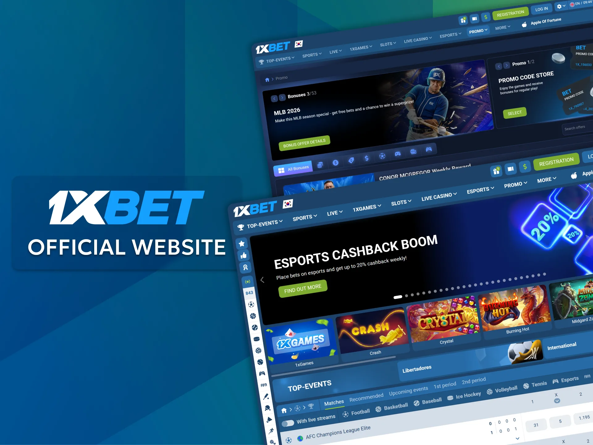 Go directly to the 1xBet main website to start placing bets through your browser.