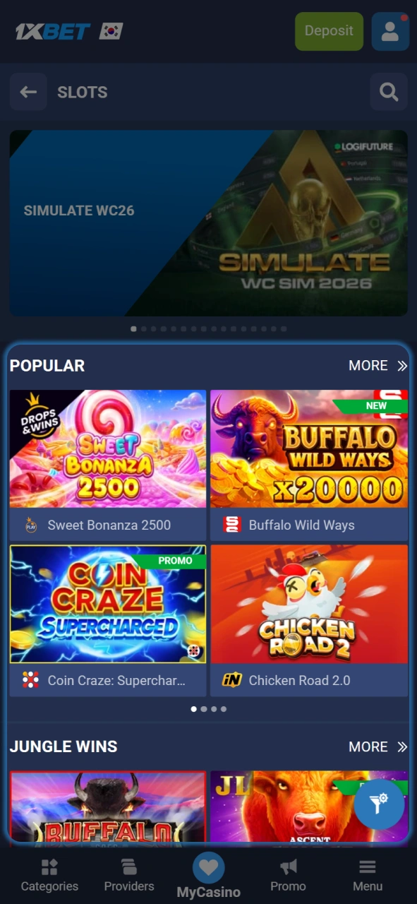 Choose a title that suits your taste and get ready to start playing 1xBet slots right away.