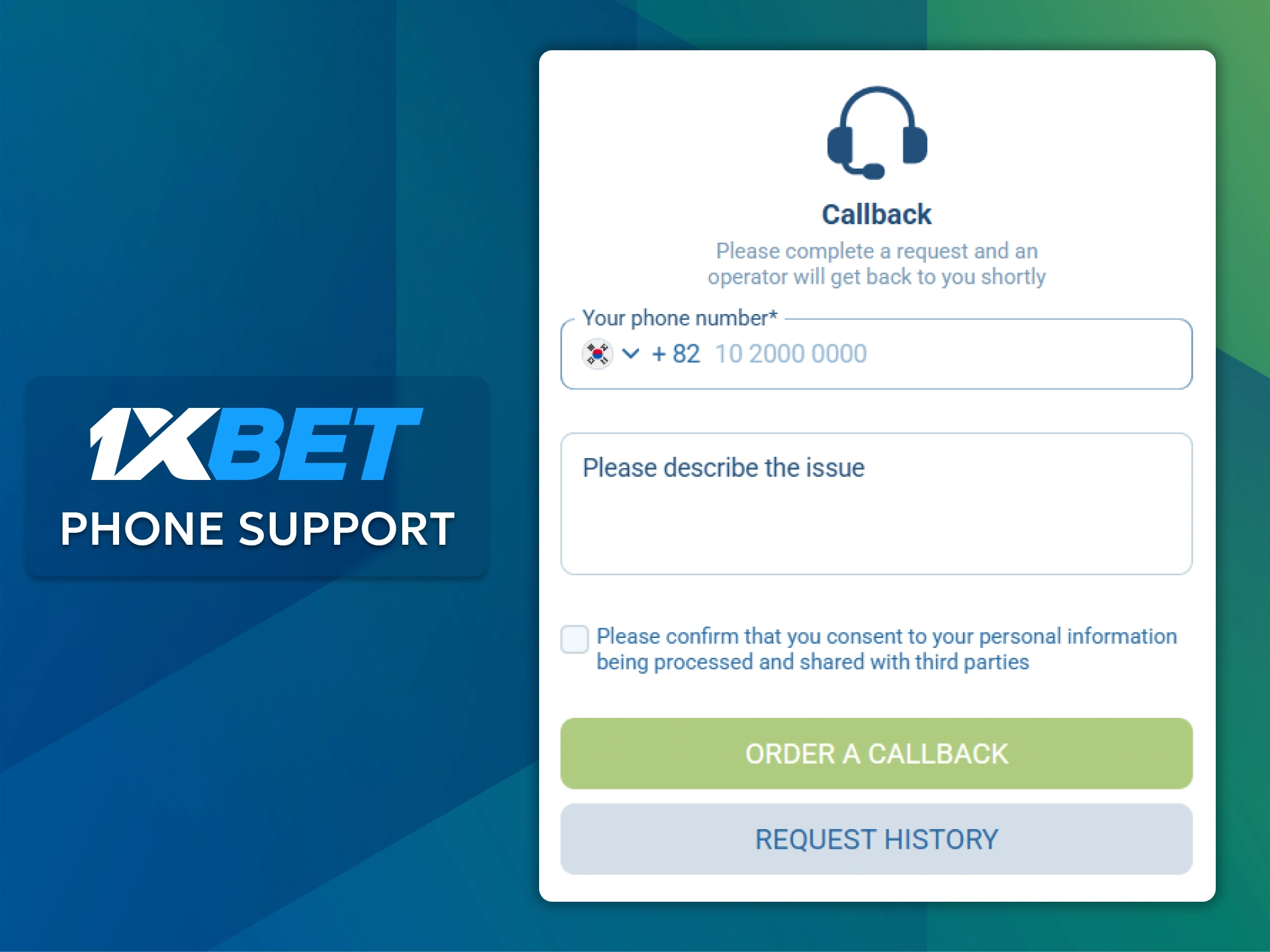 For immediate assistance, please contact a 1xBet customer support representative directly by phone.