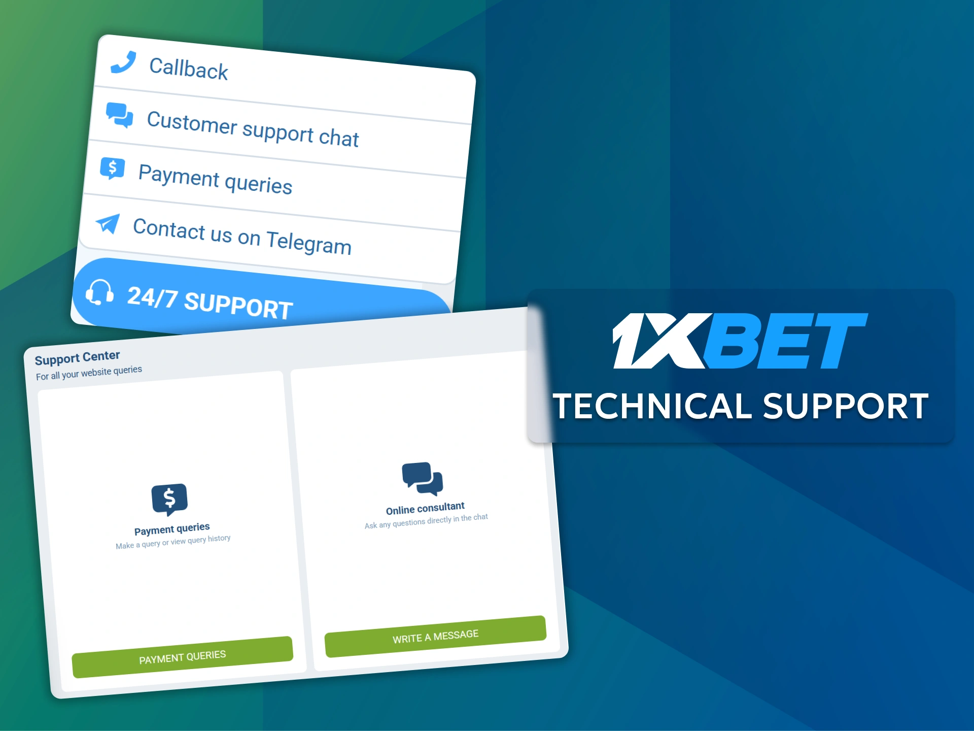 Resolve app malfunctions and technical issues with the help of 1xBet's technical support service.